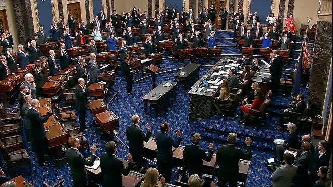 Thượng viện Mỹ mở phiên tòa luận tội Trump sau lễ nhậm chức của Biden - 1