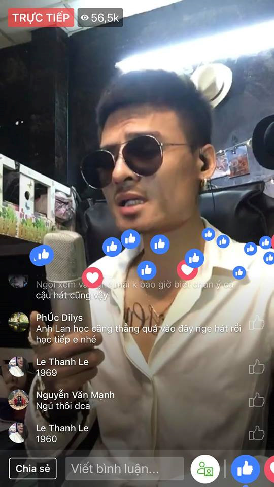 soai ca hoa vinh truoc khi livestream trieu view tung di bung be