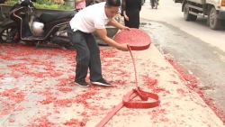 Đốt pháo đỏ đường trong đám cưới ở Hà Nội: Đề nghị làm rõ đồng phạm