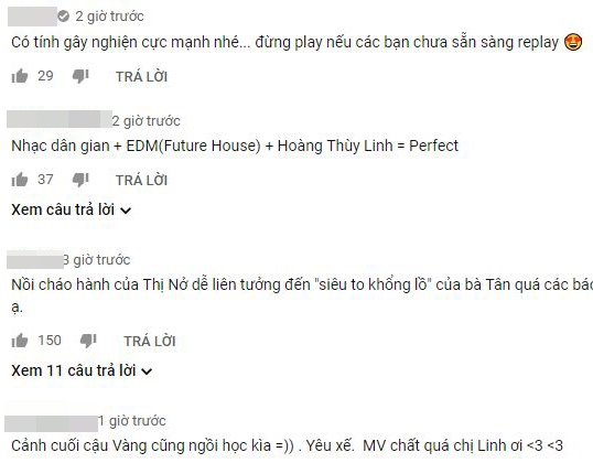 khan gia noi gi khi hoang thuy linh be ca vu tru van hoc vao mv moi