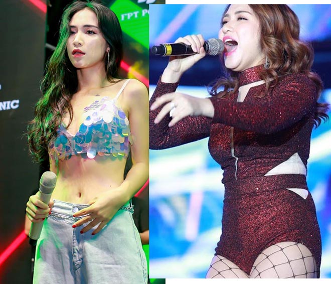 khoe eo be xiu chat choi nhu hoa minzy mac noi y cung quan ong loe