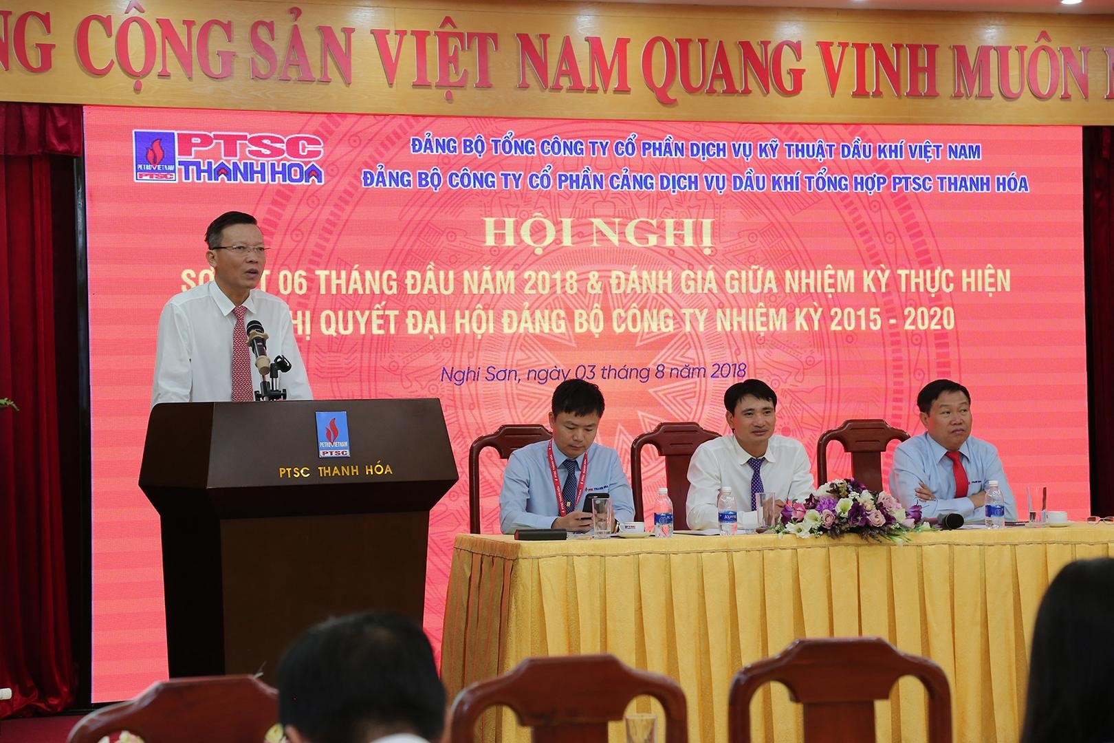 ptsc thanh hoa to chuc hoi nghi so ket 06 thang dau nam 2018 va danh gia giua nhiem ky thuc hien nghi quyet dai hoi dang bo cong ty nhiem ky 2015 2020