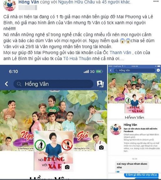 dam vinh hung ve tan nha ke gia mao facebook de lua tien ung ho mai phuong