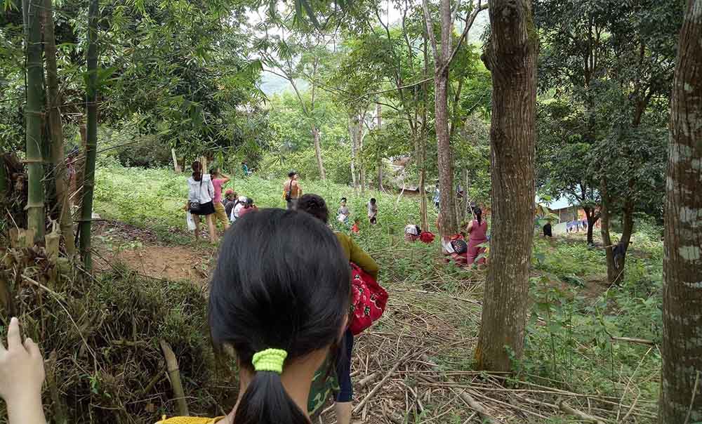 thuy dien xa lu gay cau dan hoi ha keo nhau len nui