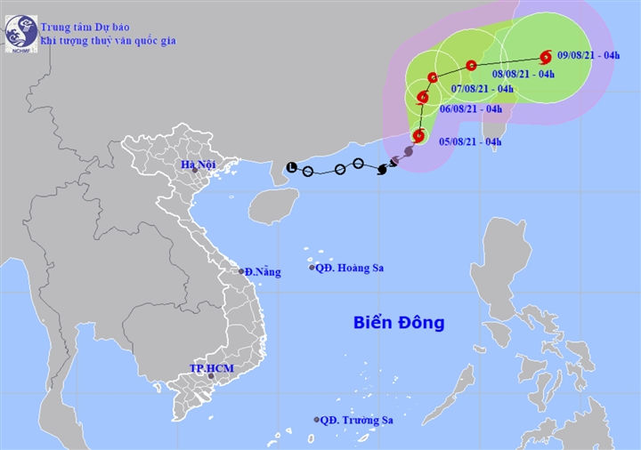 Bão số 4 giật cấp 11, hướng vào đất liền Trung Quốc - 1
