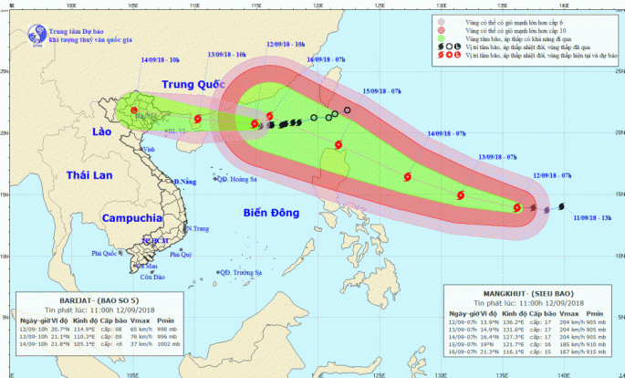 sieu bao mangkhut tang len cap 17 noi duoi bao so 5 tien sat bien dong