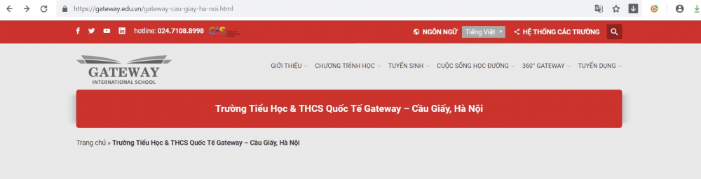 gateway la truong tu thuc giang day chuong trinh nuoc ngoai