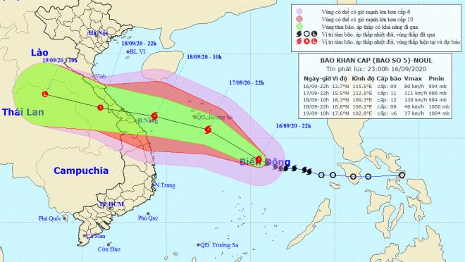 Bão số 5 cách quần đảo Hoàng Sa 540km, liên tục mạnh thêm - 1