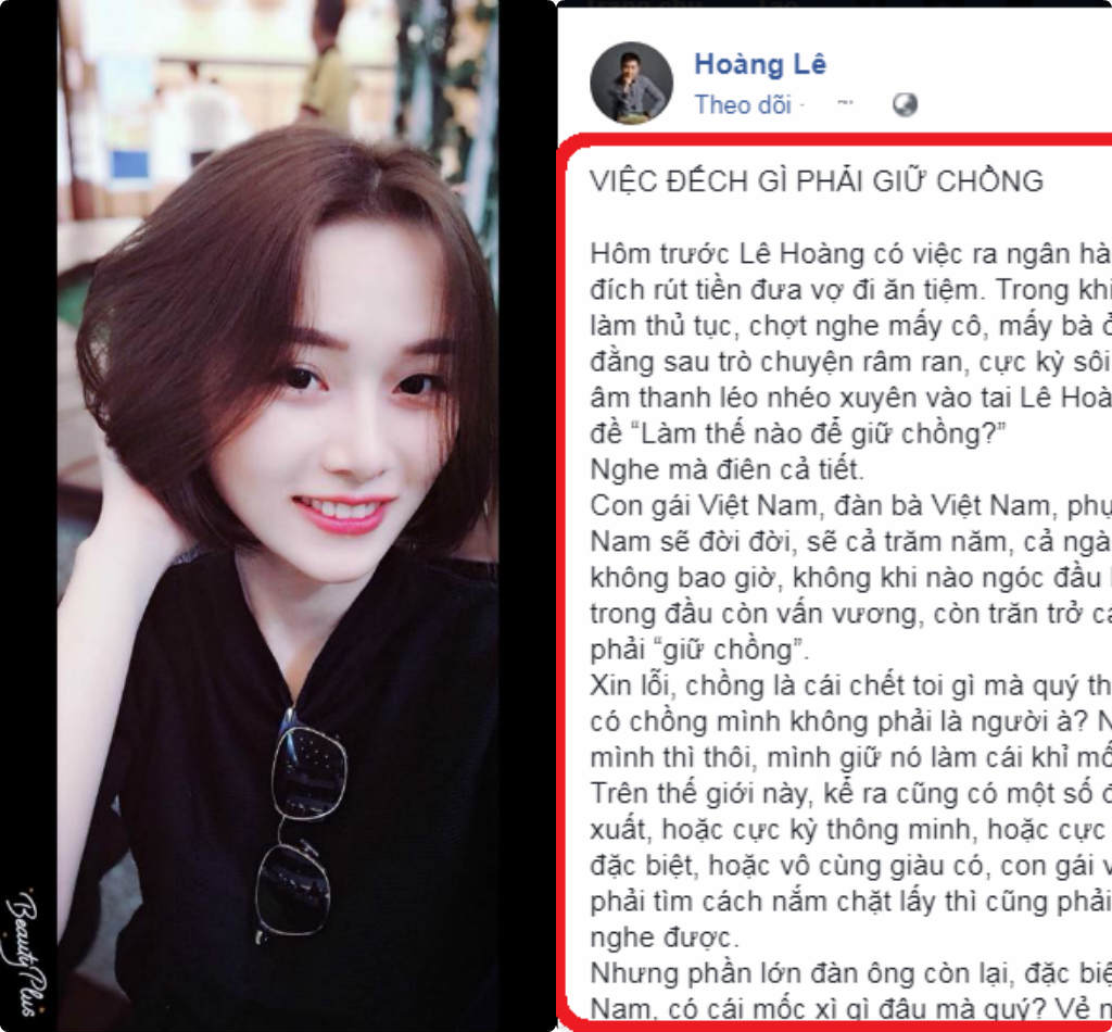 dao dien le hoang viec gi phai giu chong chi em co giat minh