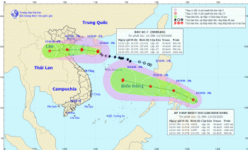 Bão số 7 giật cấp 9 ảnh hưởng đến Bắc Bộ và Bắc Trung Bộ