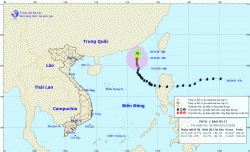 ap thap nhiet doi giat cap 8 tren bien dong huong ve nam bo