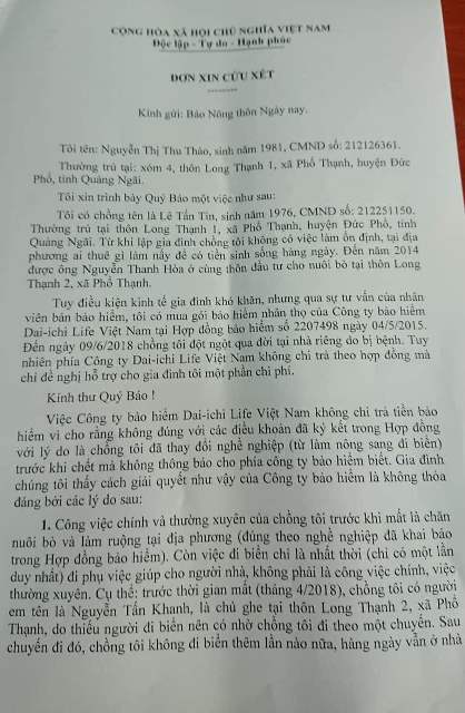 vien ly do doi nghe bao hiem dai ichi life vn bi to bay khach hang