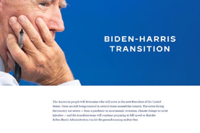 Chưa đắc cử, ông Biden đã công bố website chuyển giao quyền lực - 1
