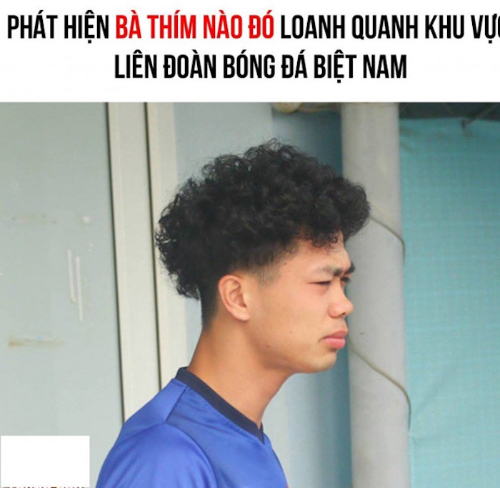 dan mang che anh hot boy bong da cong phuong voi mai toc ba thim quoc dan